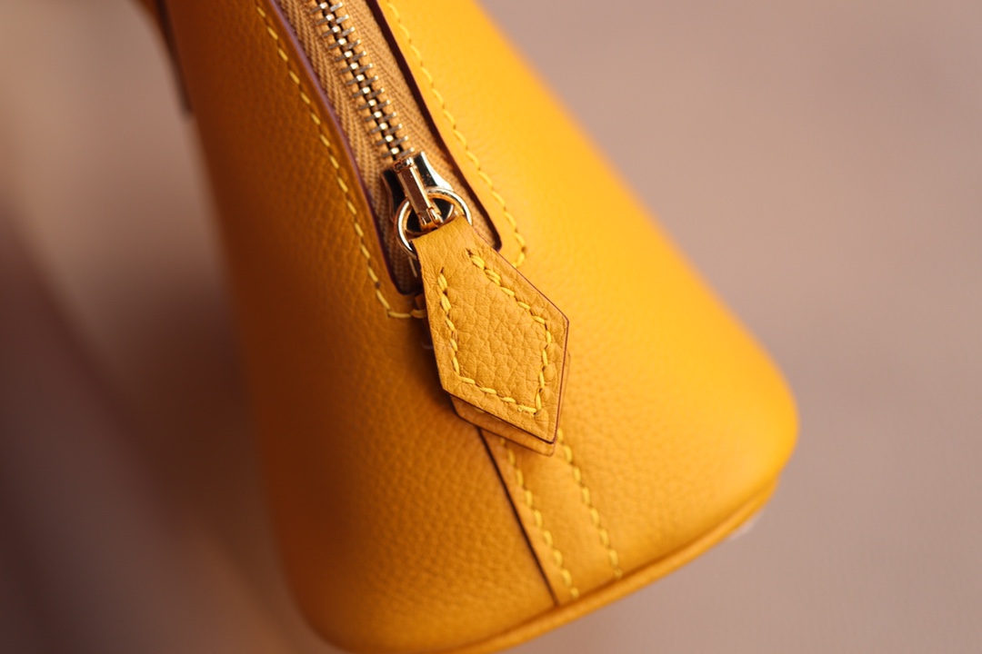 에르메스 미니 볼리드백 앰버 옐로우 금장 에버컬러